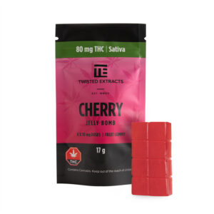 cherry jelly bomb | sativa | 80mg thc | twisted extracts
